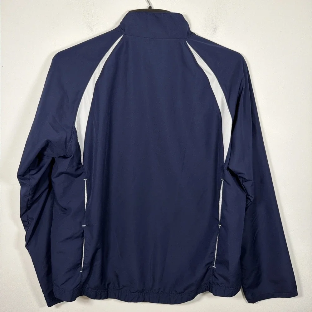 Under Armour Full Zip Track Jacket Large Navy Blue Performance Active Mesh Lined